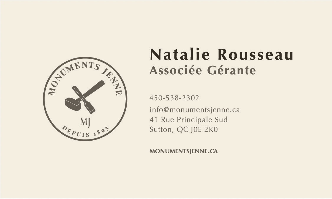 Les Monuments Jenne — Biz Card